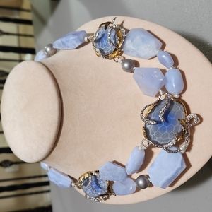 Alexis Bittar necklace Aqua stone necklace
